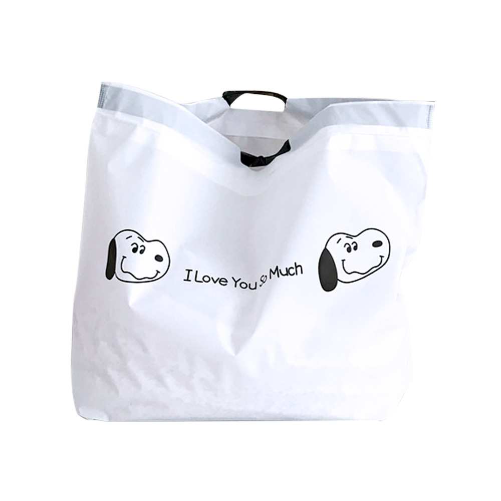 Túi đựng đồ dùng phối dây rút kích thước 39x30cm in họa tiết hoạt hình Snoopy đáng yêu có thể tái sử dụng tiện lợi