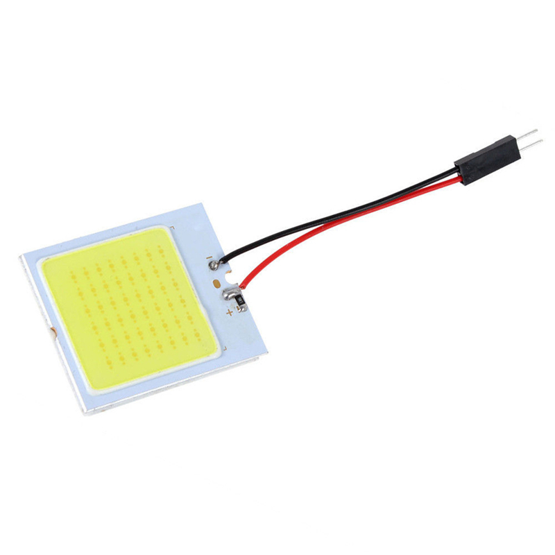 Colorfulswallowfly 48 SMD COB LED T10 4W 12V White Light Car Interior Panel Lights Dome Lamp Bulb # CSF