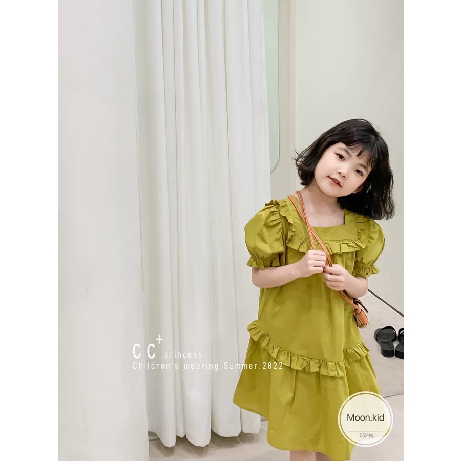 Váy ren đầm công chúa hai lớp cao cấp cho bé gái từ 8-20kg