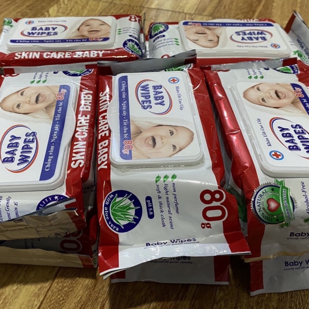 Combo 10 gói khăn ướt Baby Wipes 80g