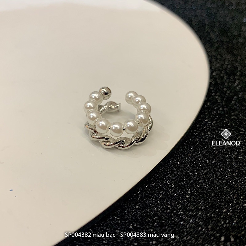 Bông tai nữ gắn vành Eleanor Accessories ngọc trai nhân tạo phụ kiện trang sức 4382 ( một chiếc )