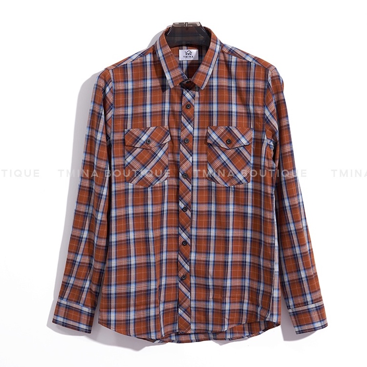 Áo sơ mi nam dài tay kẻ caro TMINA vải cotton cao cấp, kiểu dáng slimfit trẻ trung năng động - SOMITH | BigBuy360 - bigbuy360.vn