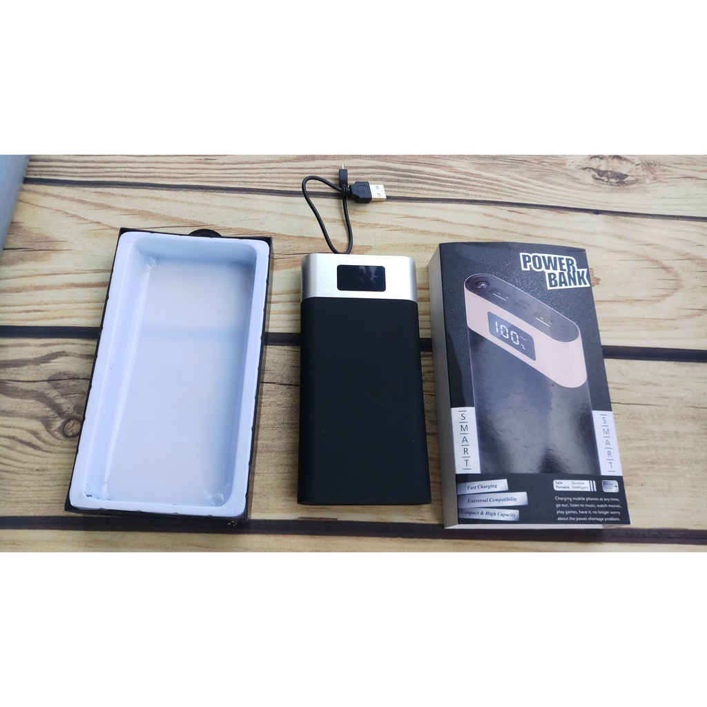 Sạc dự phòng Power Bank 20000mAh dung lượng khủng - cổng Lightning màn hình LCD hiển thị