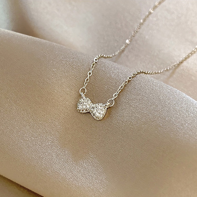 Vòng cổ bạc pha lê phong cách Hàn Quốc thời trang cho nữ