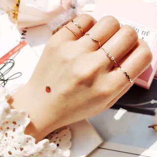 set 5c nhẫn thanh mảnh phong cách Hàn Quốc