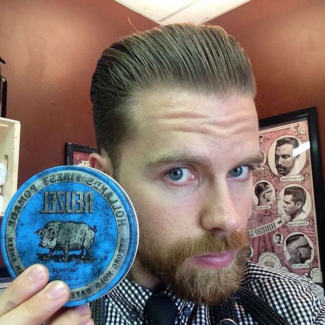 Reuzel Blue Pomade, Pomade vuốt tóc + Tặng quà