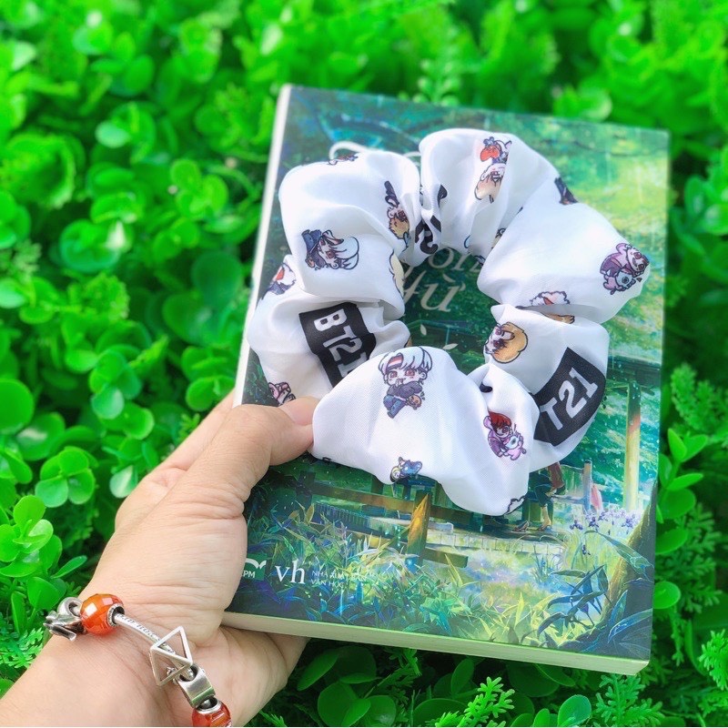 Dây Buộc Tóc [SIÊU HOT] Buộc Tóc Scrunchies Hoạ Tiết BTS BT21 BLACKPINK N03