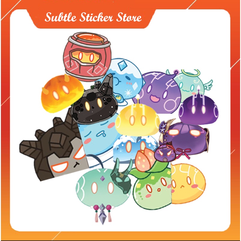Sticker Smile Genshin Impact dán trang trí vali, điện thoại, laptop, mũ bảo hiểm..nhiều chủ đề siêu đẹp