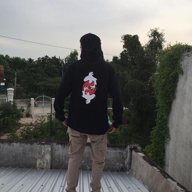 Áo Hoodie nam nữ Vincere Cá Koi phong cách Nhật Bản 100% Cotton