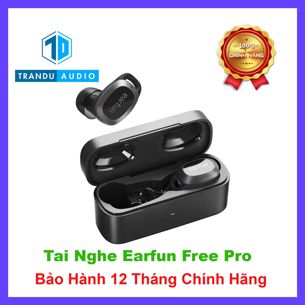 Tai Nghe True Wireless Chống Ồn Earfun Free Pro✔️Bluetooth 5.2✔️Mới 100%✔️Chính Hãng✔️Bảo Hành 12 Tháng | Trần Du Audio