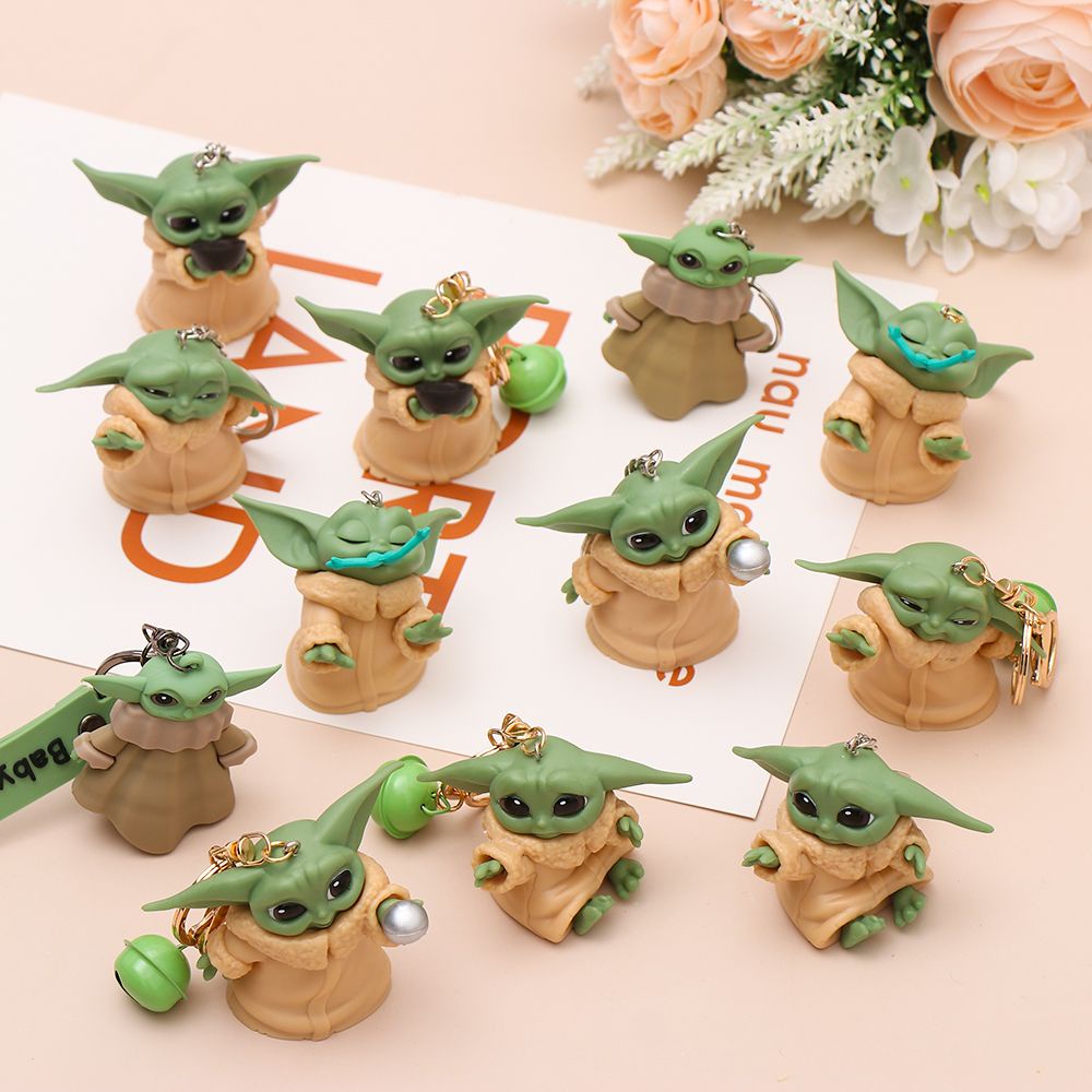 Móc khóa phối hình Baby Yoda trong phim Star Wars dễ thương