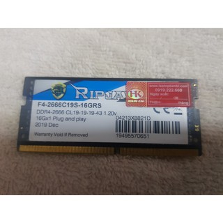 Ram Laptop 16GB DDR4 bus 2666 G.Skill Ripjaws, hàng zin tháo máy – chạy nhanh, ổn định