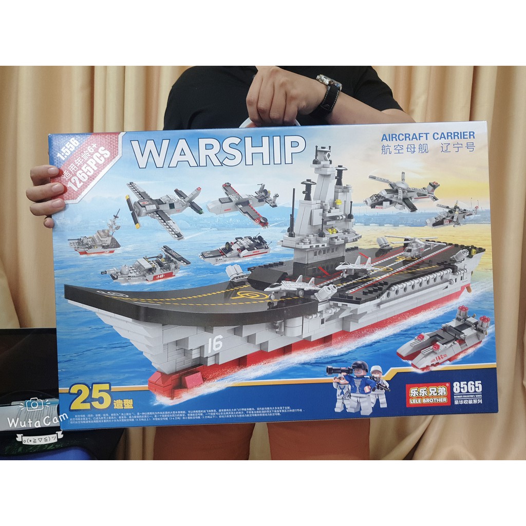 [1265 CHI TIẾT - 55CM] Đồ chơi Lắp Ráp Tàu sân bay AIRCRAFT CARRIER , Mô hình máy bay quân đội / Tàu thuyền