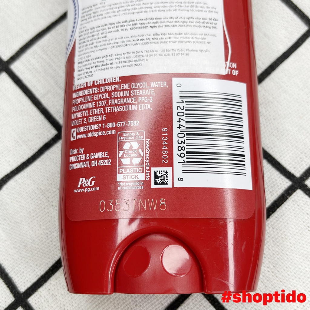 Sáp khử mùi Old Spice 85g nhập Mỹ hiệu quả tức thời NPP Shoptido
