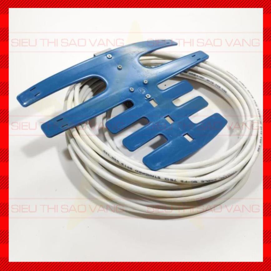 Anten DVB T2 bọc nhựa xanh kèm dây 15m- thu sóng tốt - Bảo hành 12 tháng