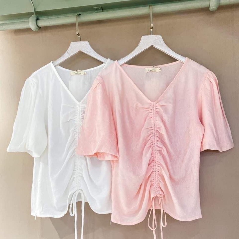 Áo phông dây rút tay ngắn phong cách hàn quốc