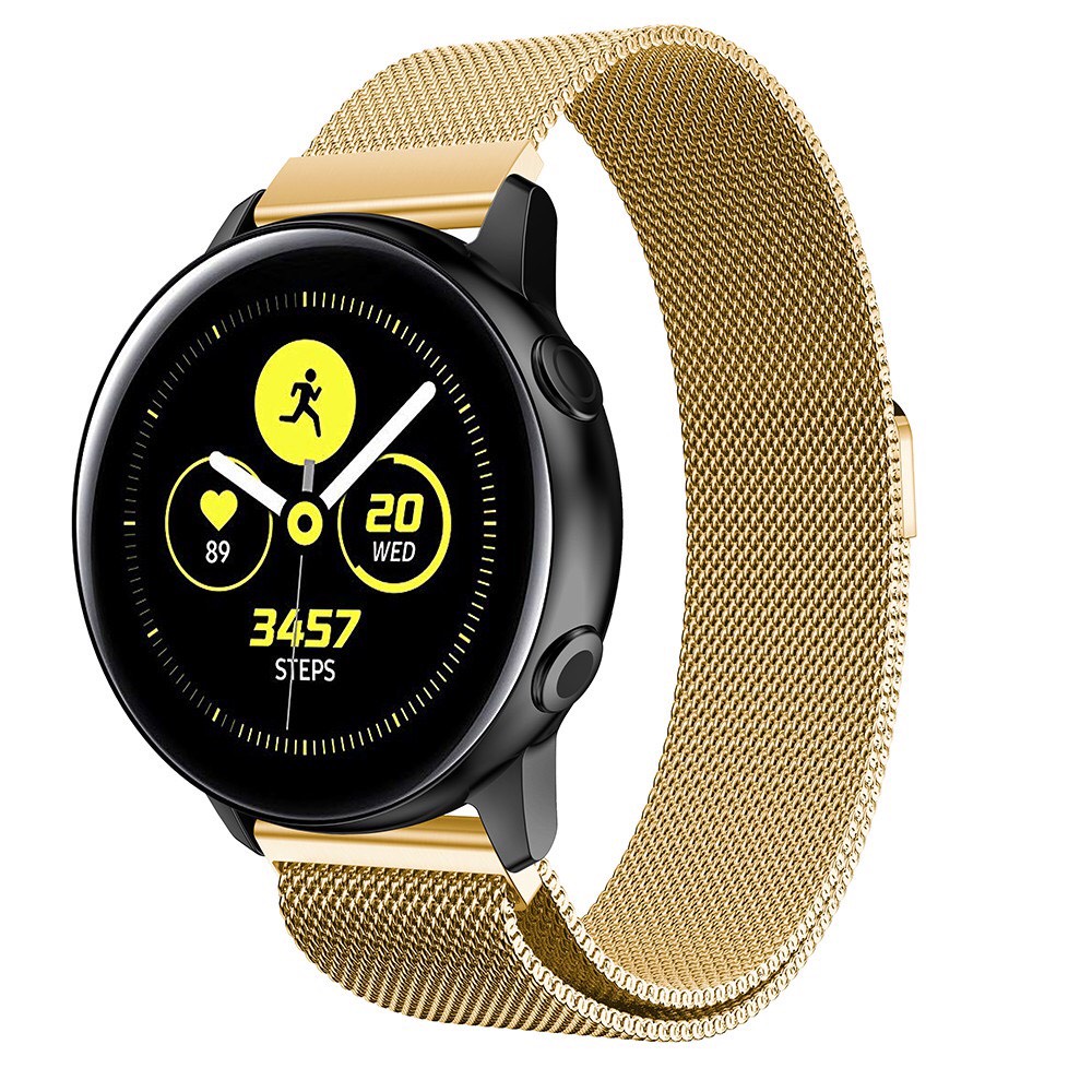 Dây Đồng Hồ 20mm Thép Lưới Nam Châm Cho Đồng Hồ Samsung Galaxy Watch Active 2, Active, Galaxy Watch 42mm [Tặng Chốt thôn