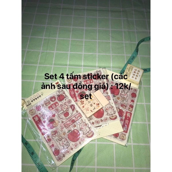 [BaBoo] Set 4 tâm sticker cô gái