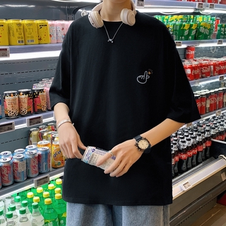 【COD】 High Quality Loose T-shirts Men's Short Sleeve Shirts Korean Fashion Trends Simple Half Sleeve Couples Printed Love Tee Love For Men And Women 【4 Colors M-3XL】