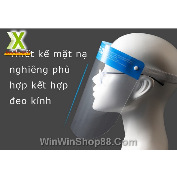 Mặt nạ chống giọt bắn face shield mặt nạ bảo hộ kháng khuẩn phòng dịch kính bảo vệ mắt chống giọt bắn