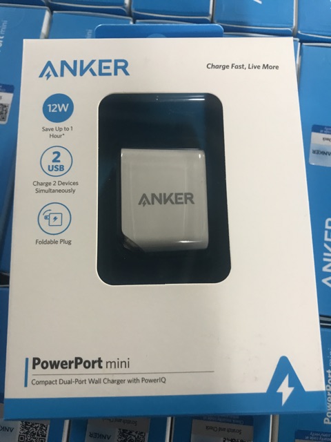 Adapter Sạc Anker PowerPort Mini 2 cổng 12W- A2620