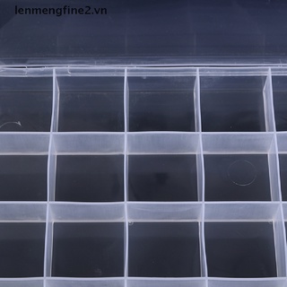 {FCC} 24 Compartments Plastic Box Case Jewelry Bead Storage Container Craft Organizer
 {lenmengfine2}