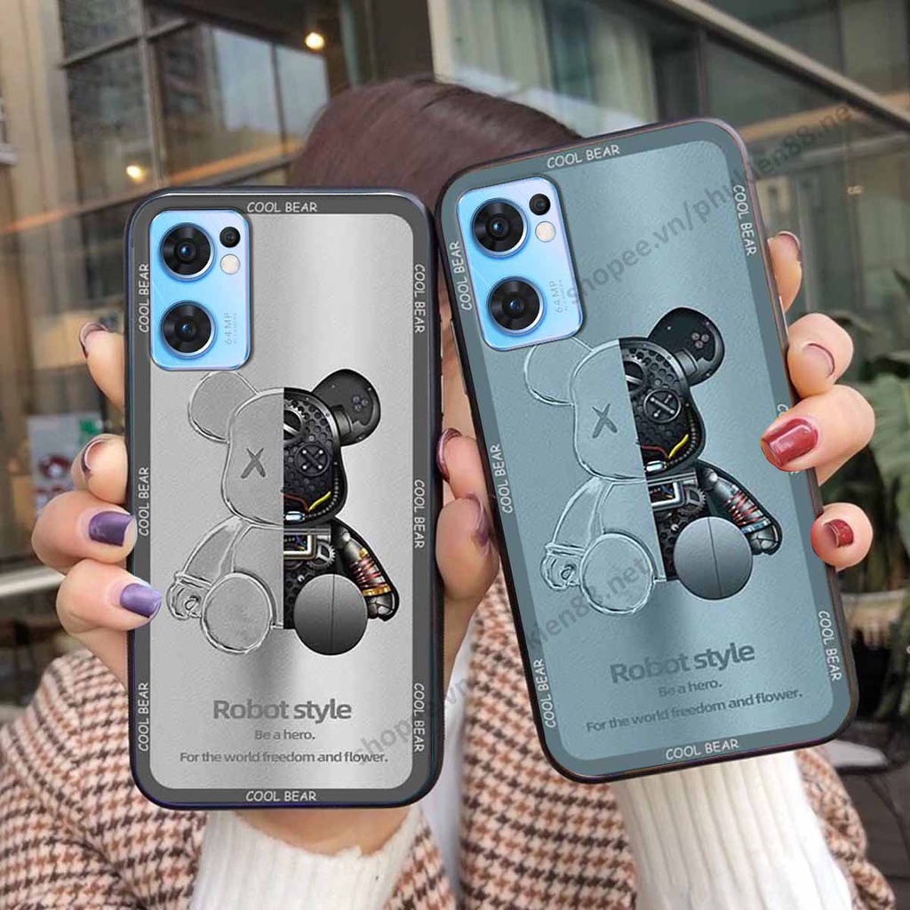 Ốp Oppo Reno7 / Reno7 Z 5G / Reno 7 bear, k@ws thương hiệu phong cách ốp lưng thời trang cao cấp