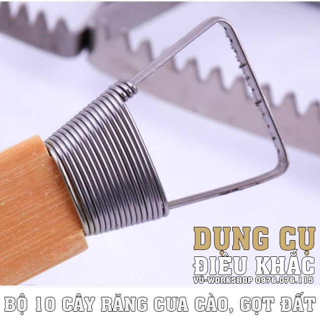 Dụng cụ điêu khắc - Bộ dụng cụ điêu khắc răng cưa cào, gọt đất nặn đủ size - Dụng cụ nặn tượng