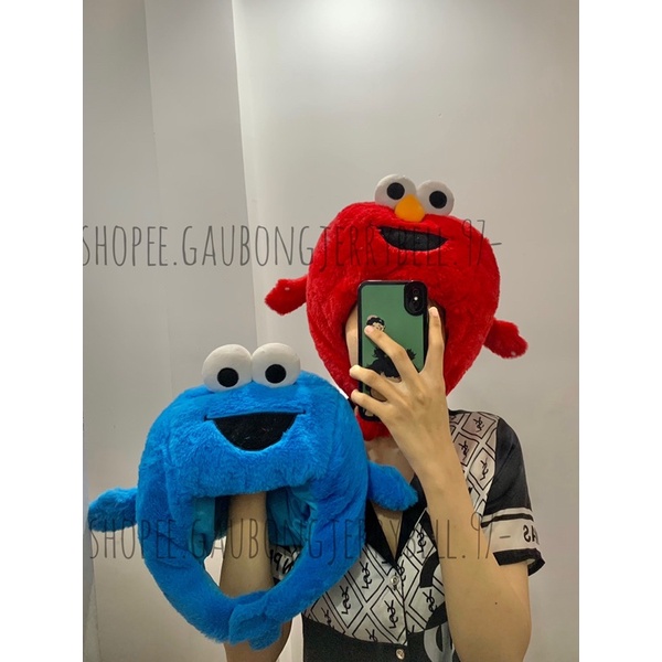 Mũ Nón gấu bông Elmo, CookieMonster SesameStreet