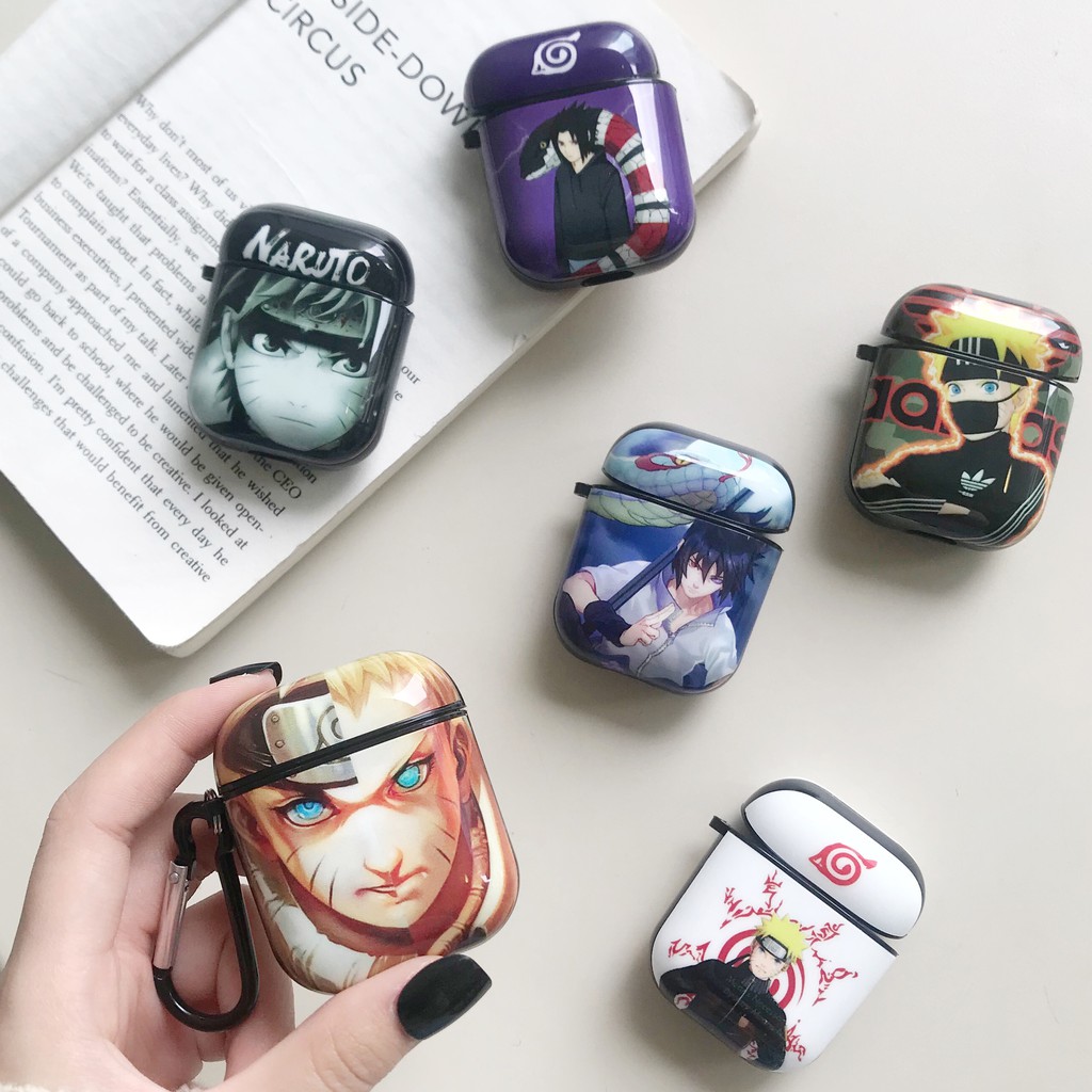 Mềm Vỏ Bảo Vệ Hộp Sạc Tai Nghe Airpods 1 / 2 Hình Naruto Uzumaki Có Móc Treo Tiện Dụng