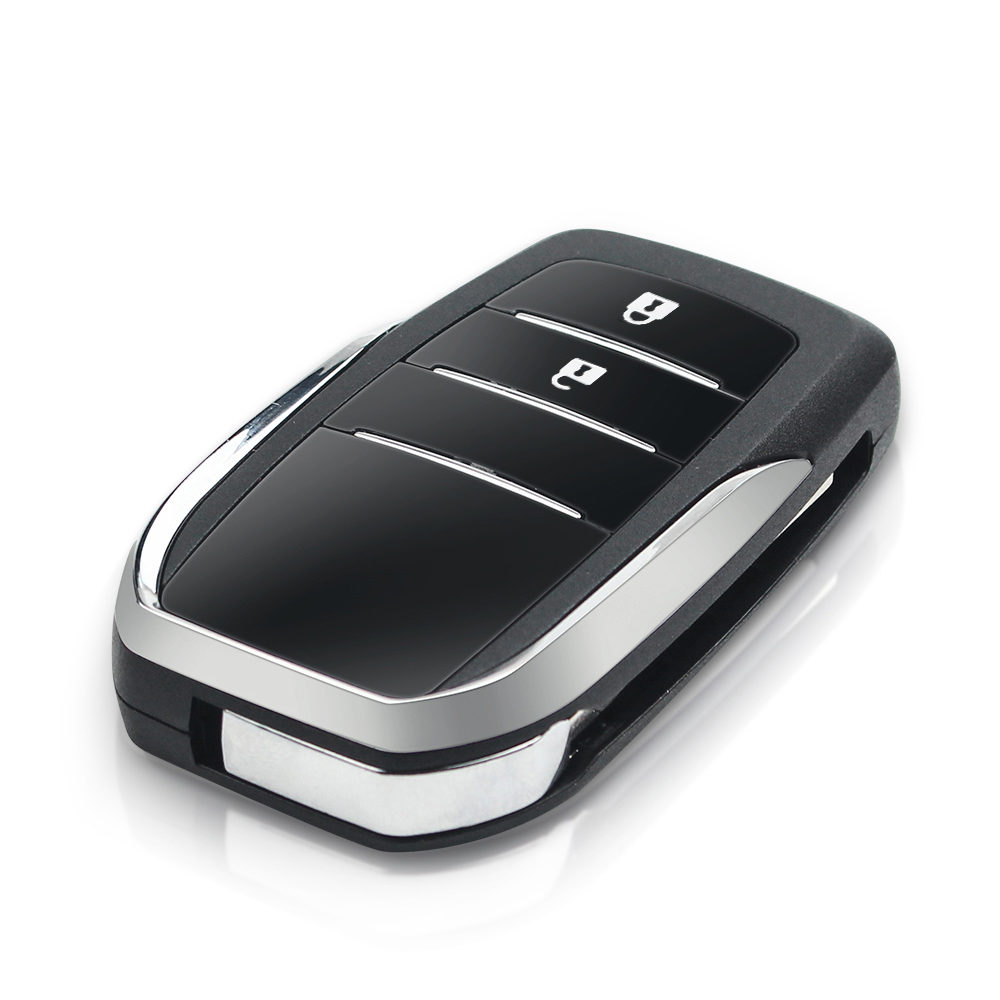 Vỏ chìa khóa điều khiển từ xa 2 nút dạng gập Toy43 thay thế dành cho xe hơi Toyota Yaris Vios Prado