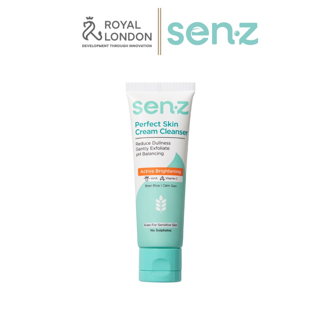[TRAVEL SIZE] Sữa Rửa Mặt Cám Gạo Sáng Da Cho Mọi Loại Da SenZ Perfect Skin Cream Cleanser 30ML