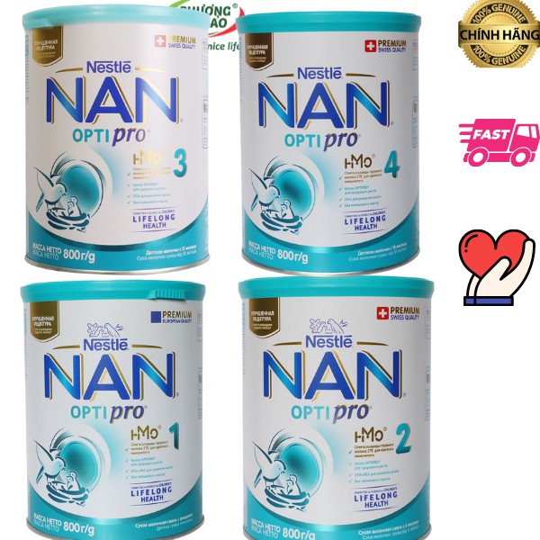 [Đóng thùng carton+Chèn xốp] Sữa Nan Nga HMO đủ số 1,2,3,4 800g Date update mới nhất