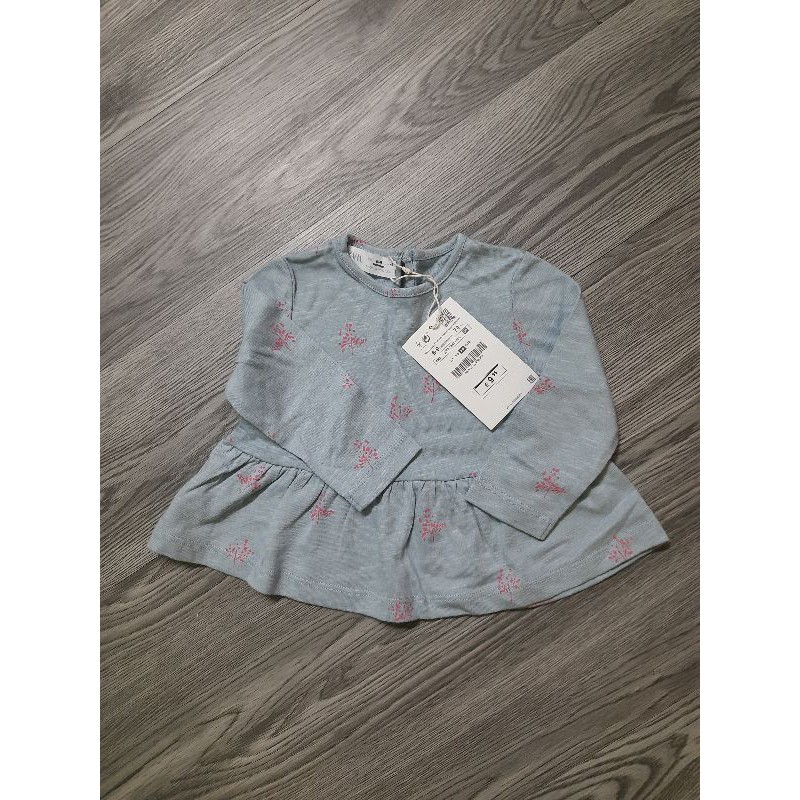 Áo bé gái zara kid auth newtag sz 6/9m