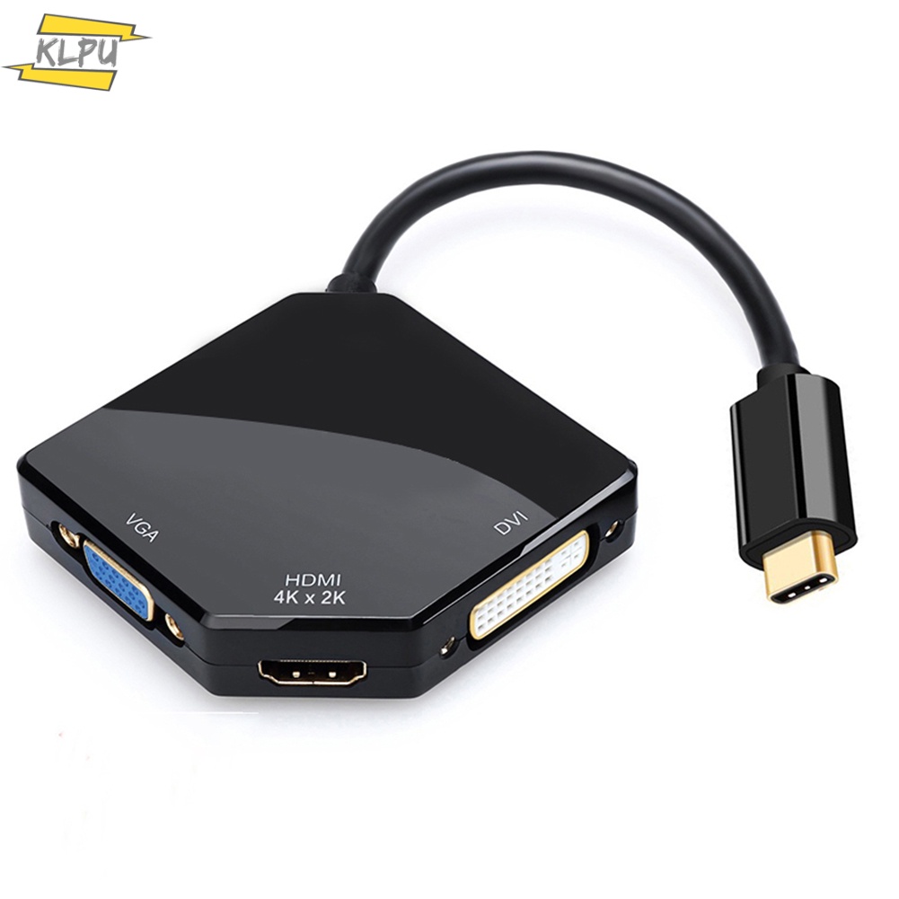Cáp Đa Năng 3 Trong 1 Chuyển Đổi Usb-C Sang HDMI VGA DVI HDMI 4K Chất Lượng Cao