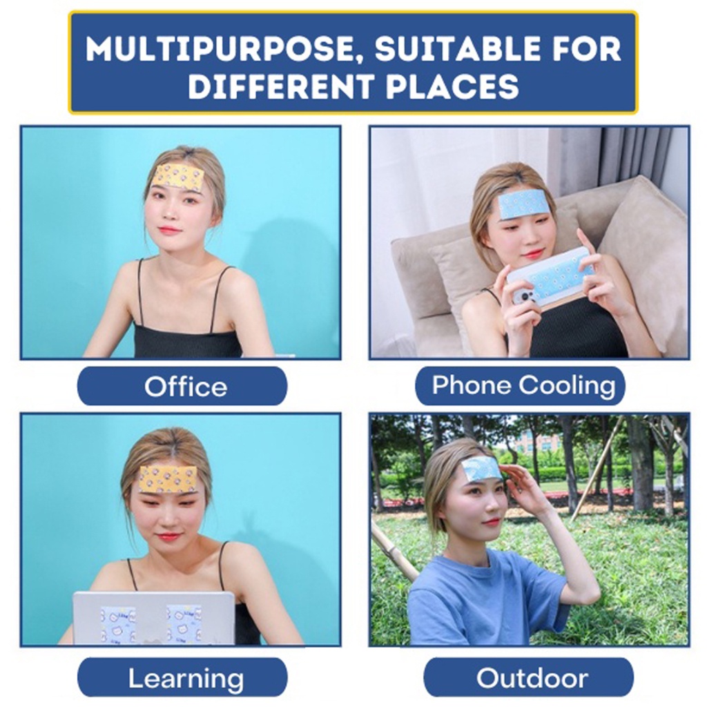 Đệm Gel Làm Mát Bằng Vải Không Dệt In Hoạt Hình Hydrogel Dùng Một Lần