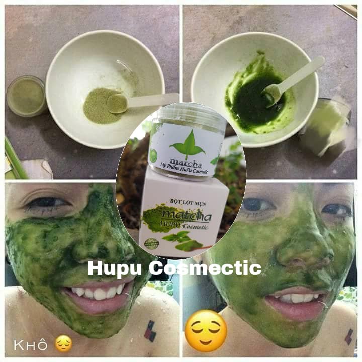 20 hũ bột lột mụn trà xanh HuPu cosmetic - lột mụn cực mạnh