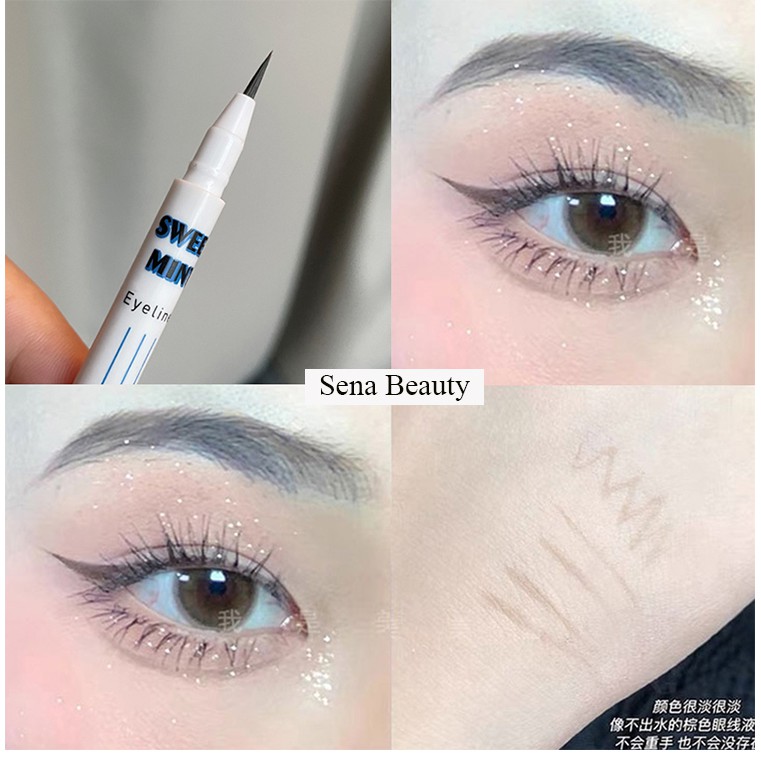 Bút kẻ bọng mắt cười và nếp mí Sweet Mint Blue White Sena Beauty