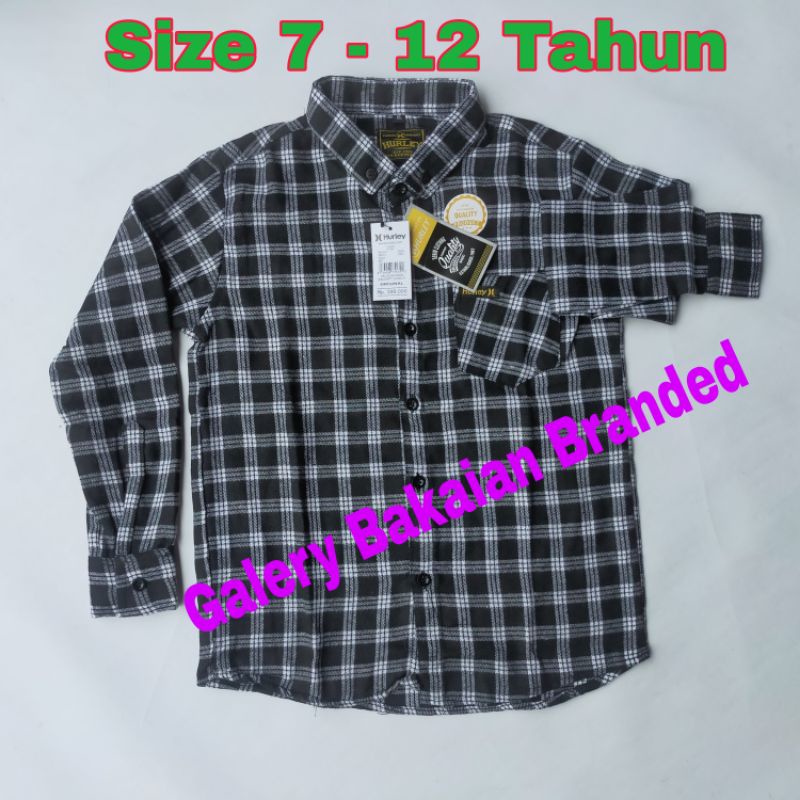 Áo Sơ Mi Flannel Dài Tay Nhập Khẩu Chất Lượng Dành Cho Bé 7-12 Tuổi