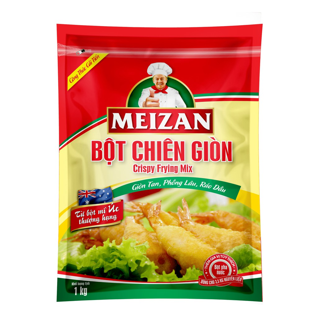 Combo 1 chai Dầu Meizan Gold 2L và 1 gói bột chiên giòn Meizan 1kg