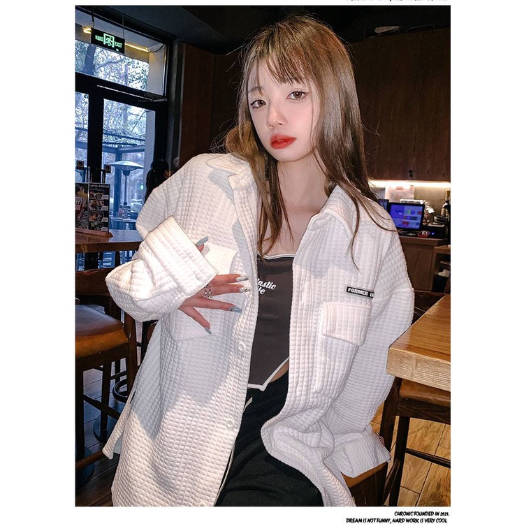 Áo Khoác Nữ Phong Cách Retro Mỹ Cá Tính