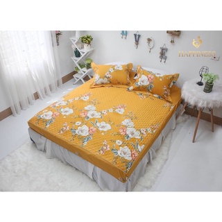 Set ga gối chun chần bông Happiness
