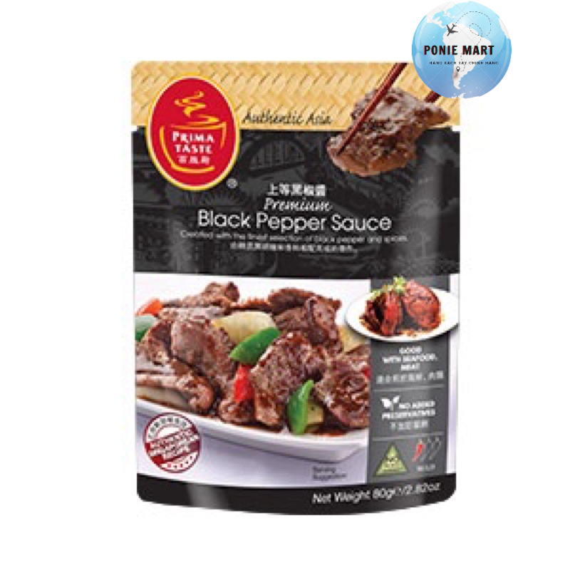 Gói gia vị sốt tiêu đen Prima Taste 80gr