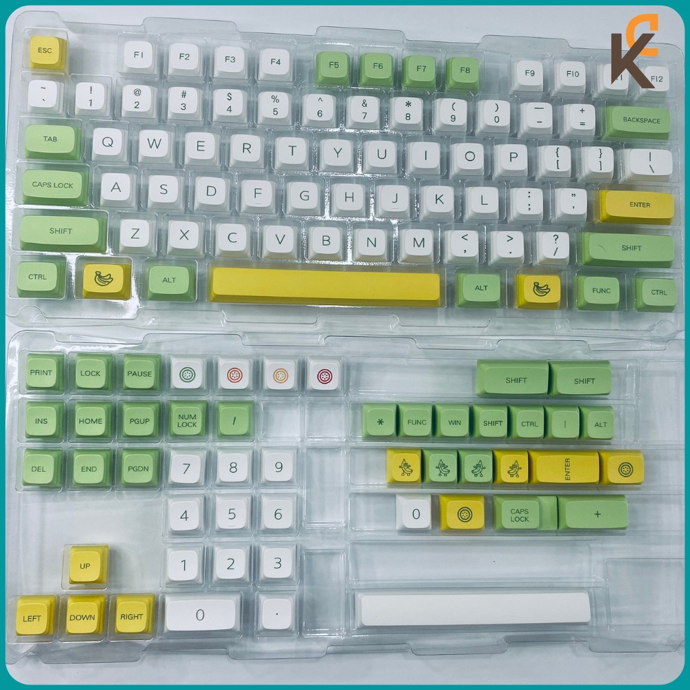 Nút Bàn Phím cơ Keycap Banana Chuối PBT XDA Dành Cho Bàn Phím Cơ