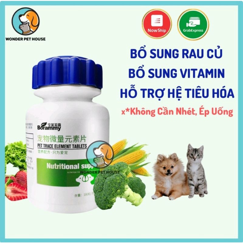 vitamin tổng hợp cho chó mèo BORAMMY bổ sung dinh dưỡng chất xơ