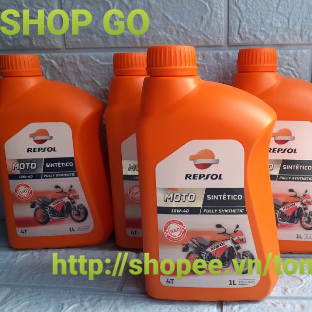 NHỚT REPSOL MOTO SINTETICO 4T 10w40 1L FULLY SYNTHETIC cho Xe Số, Xe Côn Tay, PKN, PKL