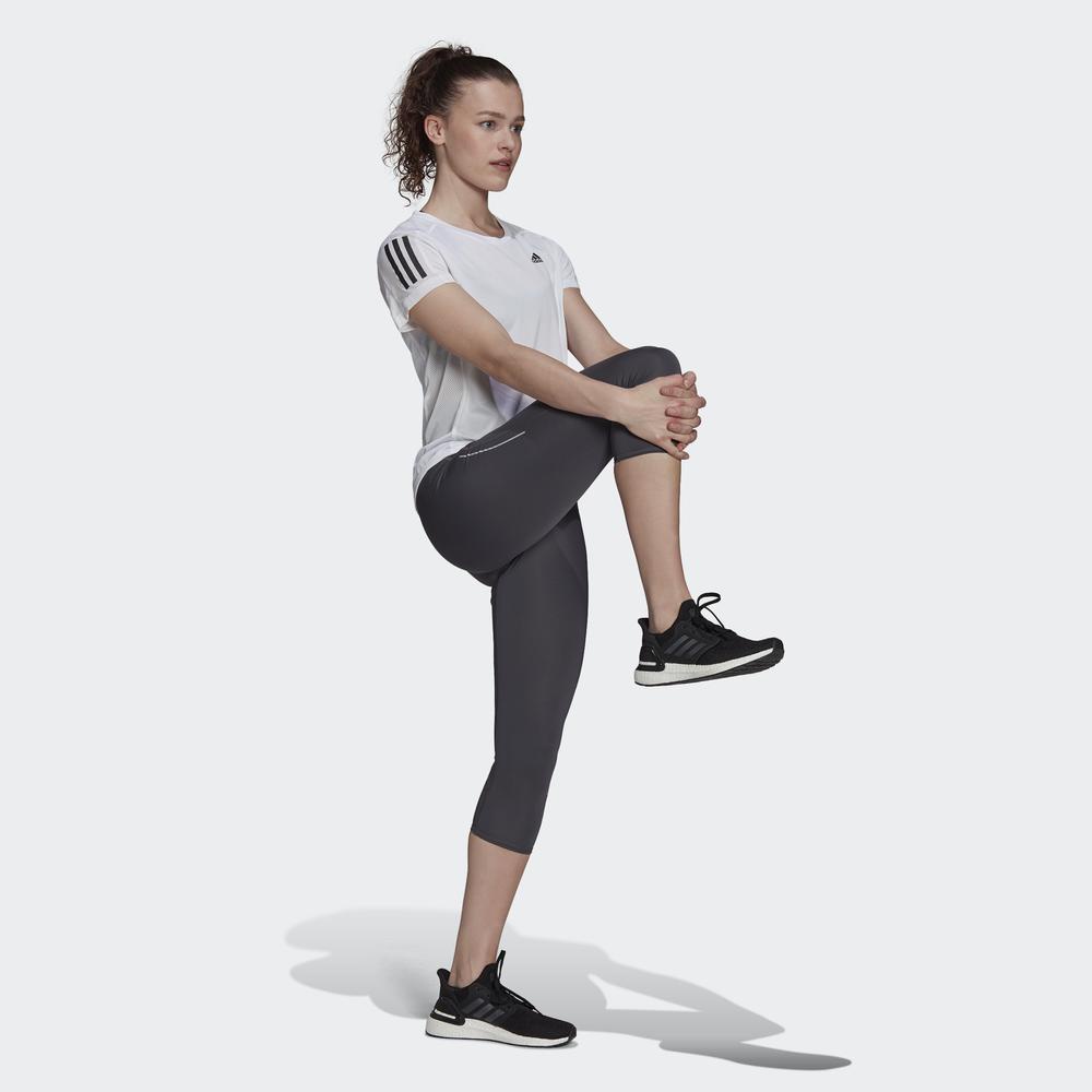 Quần Bó adidas RUNNING Nữ Quần Legging Chạy Bộ 3/4 Own the Run Màu xám GU3837