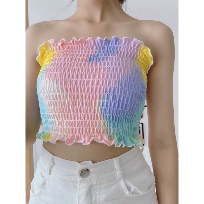 Áo ống nhún loang màu (hình thật) | BigBuy360 - bigbuy360.vn