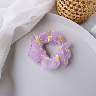 Dây buộc tóc hoa cúc đeo tay 2020 scrunchie