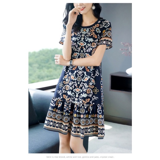 Đầm hoa dáng rộng phong cách thời trang mùa hè dành cho nữ
